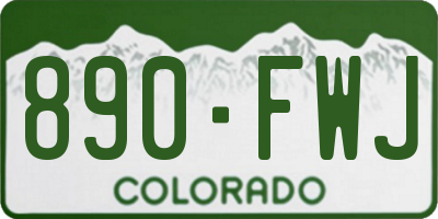 CO license plate 890FWJ