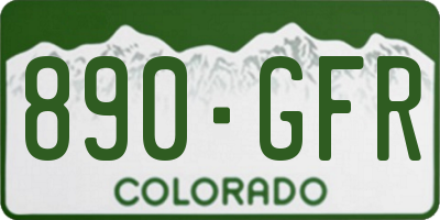 CO license plate 890GFR