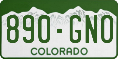 CO license plate 890GNO