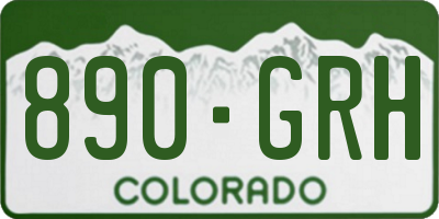 CO license plate 890GRH