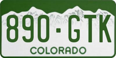 CO license plate 890GTK