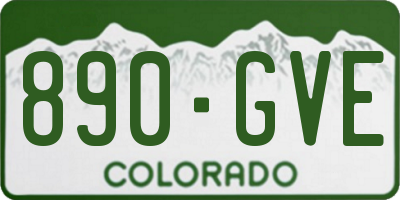 CO license plate 890GVE