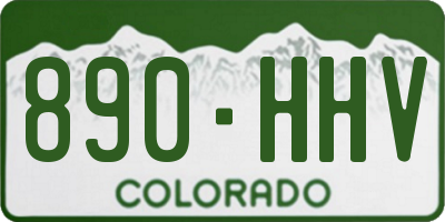 CO license plate 890HHV