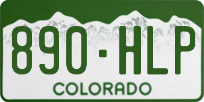 CO license plate 890HLP