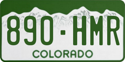 CO license plate 890HMR