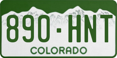 CO license plate 890HNT