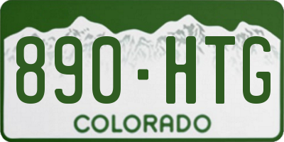 CO license plate 890HTG