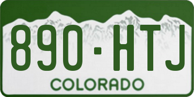 CO license plate 890HTJ