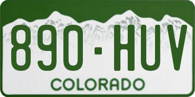 CO license plate 890HUV
