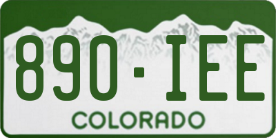 CO license plate 890IEE