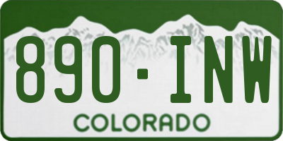 CO license plate 890INW