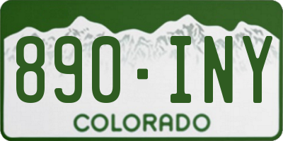 CO license plate 890INY