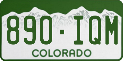 CO license plate 890IQM