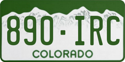 CO license plate 890IRC