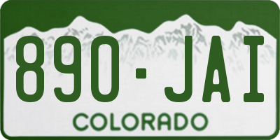 CO license plate 890JAI