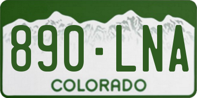 CO license plate 890LNA