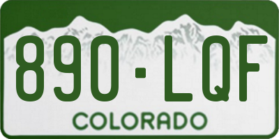 CO license plate 890LQF