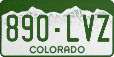 CO license plate 890LVZ