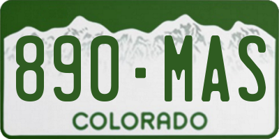 CO license plate 890MAS