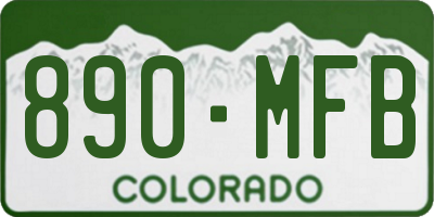 CO license plate 890MFB