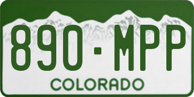 CO license plate 890MPP