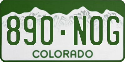 CO license plate 890NOG