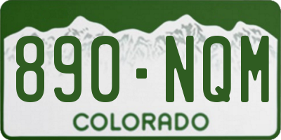 CO license plate 890NQM