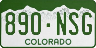 CO license plate 890NSG