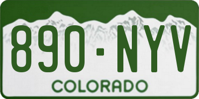CO license plate 890NYV