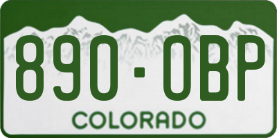 CO license plate 890OBP