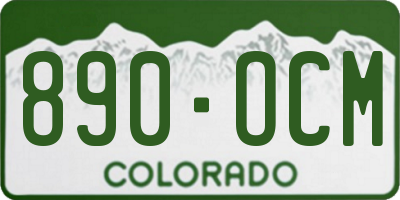CO license plate 890OCM