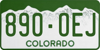 CO license plate 890OEJ