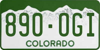 CO license plate 890OGI