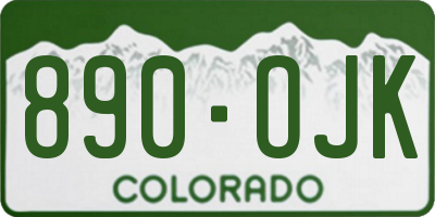 CO license plate 890OJK