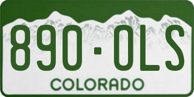 CO license plate 890OLS