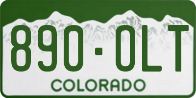 CO license plate 890OLT