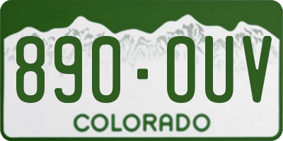 CO license plate 890OUV