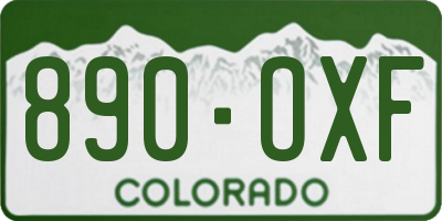 CO license plate 890OXF