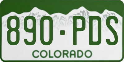 CO license plate 890PDS