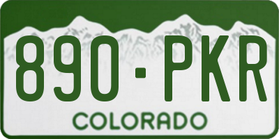 CO license plate 890PKR