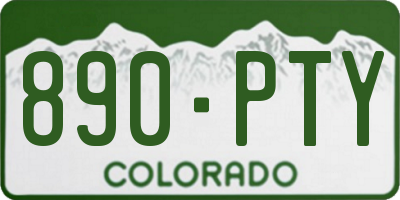 CO license plate 890PTY