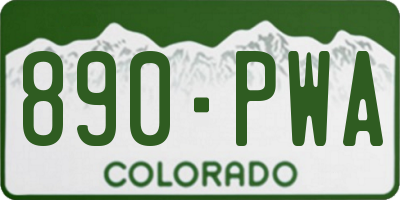 CO license plate 890PWA