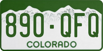 CO license plate 890QFQ