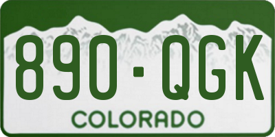 CO license plate 890QGK