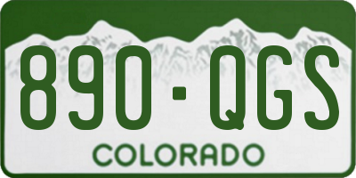 CO license plate 890QGS