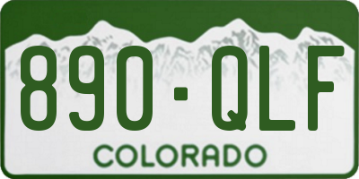 CO license plate 890QLF