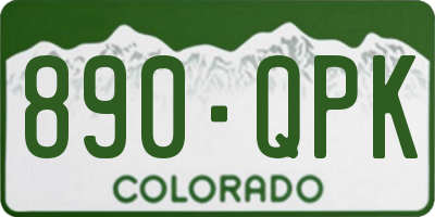 CO license plate 890QPK