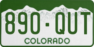 CO license plate 890QUT