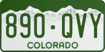 CO license plate 890QVY