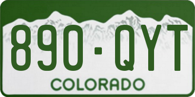 CO license plate 890QYT